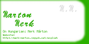 marton merk business card