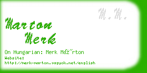 marton merk business card